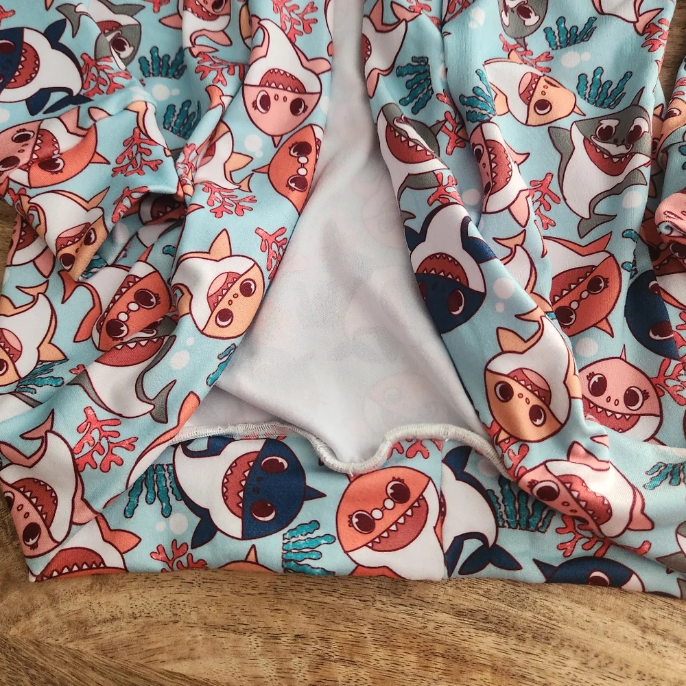 Kids Baby Shark Cardigan Shrug Long Sleeve Top Size 3